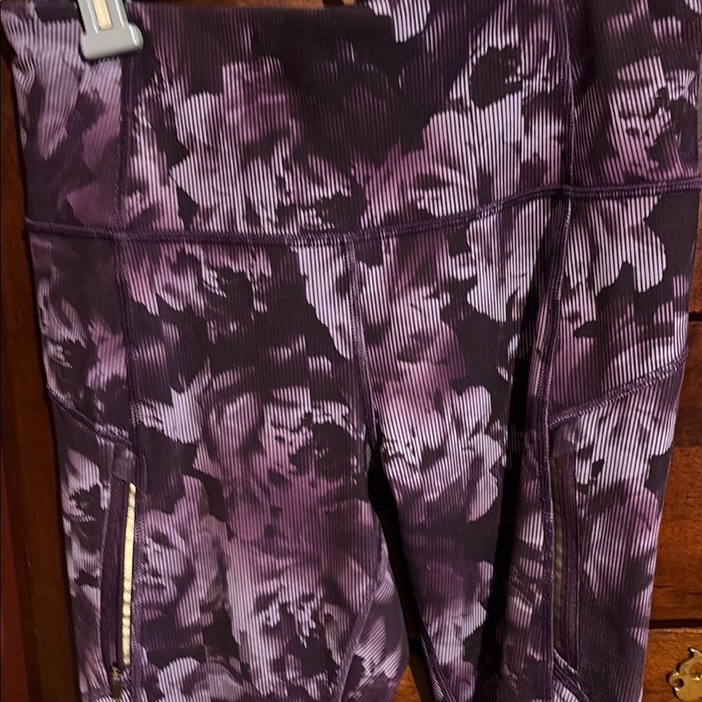 Athleta Purple Floral Leggings
